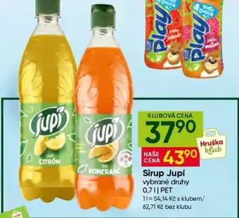 Hruška SIRUP JUPÍ nabídka