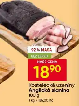 Hruška Kostelecké Uzeniny Anglická slanina nabídka