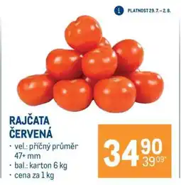 Makro Rajčata červená nabídka
