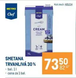 Makro SMETANA TRVANLIVÁ 30% nabídka
