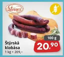 Coop Štýrská klobása nabídka
