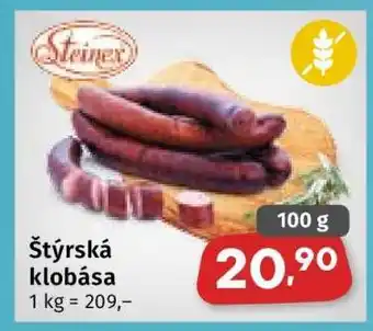 Coop Štýrská klobása nabídka