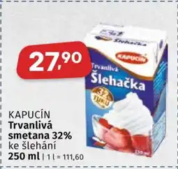 Coop KAPUCÍN Trvanlivá smetana 32% ke šlehání nabídka