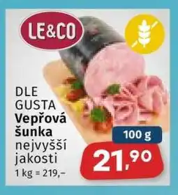 Coop LE&CO DLE GUSTA Vepřová šunka nabídka
