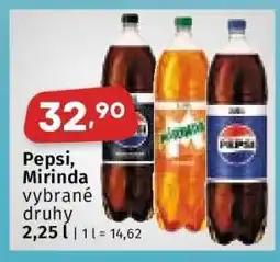 Coop Pepsi, Mirinda nabídka