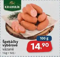 Coop Krahulík Špekáčky výběrové vázané nabídka