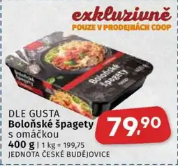 Coop DLE GUSTA Boloňské špagety s omáčkou nabídka
