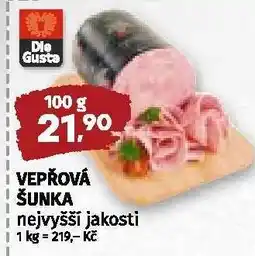 Coop Die Gusta VEPŘOVÁ ŠUNKA nabídka