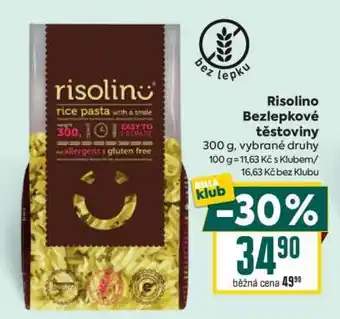 Billa Risolino Bezlepkové těstoviny nabídka