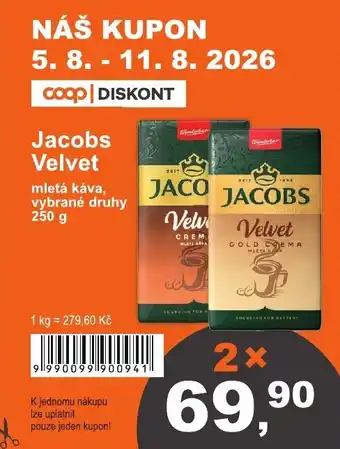 Jacobs Velvet mletá káva