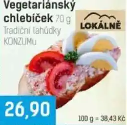 Konzum Vegetariánský chlebíček nabídka