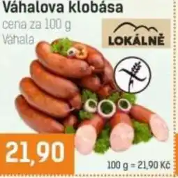 Konzum Váhalova klobása nabídka