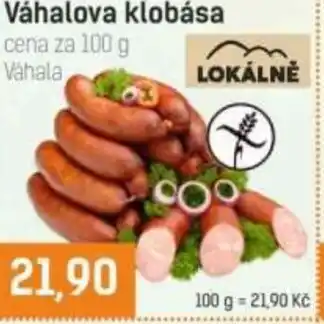 Konzum Váhalova klobása nabídka