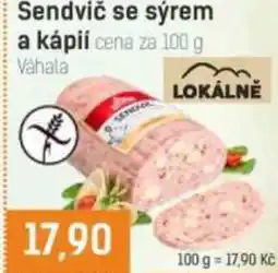 Konzum Sendvič se sýrem a kápií nabídka