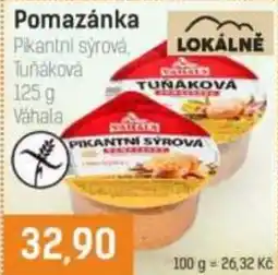 Konzum Pomazánka Pikantni syrová, Tuňáková nabídka