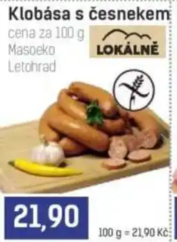 Konzum Klobása s česnekem nabídka