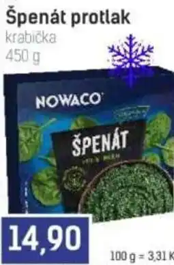 Konzum NOWACO Špenát protlak krabička nabídka