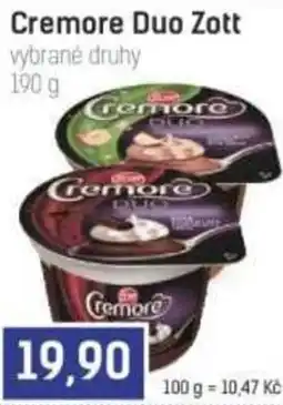 Konzum Cremore Duo Zott nabídka
