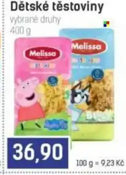 Konzum Dětské těstoviny nabídka