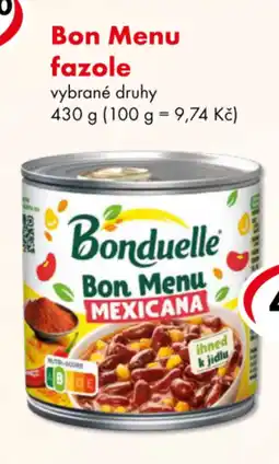 CBA Bon Menu fazole nabídka
