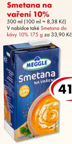 CBA MEGGLE Smetana na vaření 10% nabídka