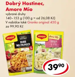 CBA Dobrý Hostinec, Amore Mio nabídka