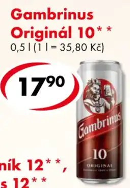 CBA Gambrinus Originál 10 nabídka