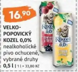 Konzum Velkopopovický Kozel 0,0% nabídka