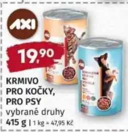 Konzum AXI Krmivo pro kočky, pro psy nabídka