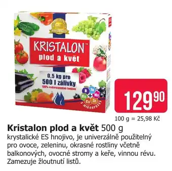 Kristalon plod a květ