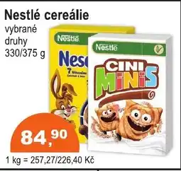COOP DISKONT Nestlé cereálie nabídka