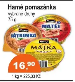 COOP DISKONT Hamé pomazánka nabídka