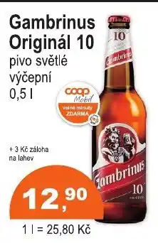 COOP DISKONT Gambrinus Originál 10 nabídka