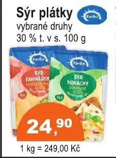 COOP DISKONT Ranko Sýr plátky nabídka