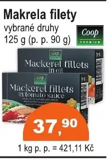 COOP DISKONT Coop Makrela filety nabídka