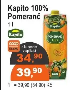 COOP DISKONT Kapíto 100% Pomeranč nabídka