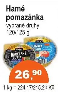COOP DISKONT Hamé pomazánka nabídka