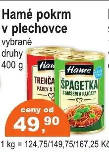 COOP DISKONT Hamé pokrm v plechovce nabídka