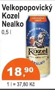 COOP DISKONT Velkopopovický Kozel Nealko nabídka