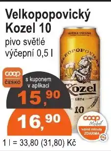 COOP DISKONT Velkopopovický Kozel 10 nabídka