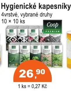 COOP DISKONT Hygienické kapesníky nabídka