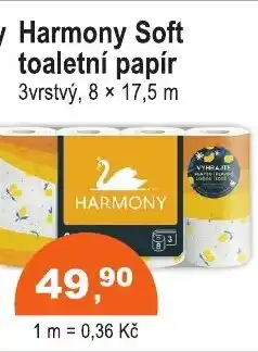 COOP DISKONT Harmony Soft toaletní papír nabídka