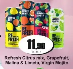 Adam Refresh Citrus mix, Grapefruit, Malina & Limeta, Virgin Mojito nabídka
