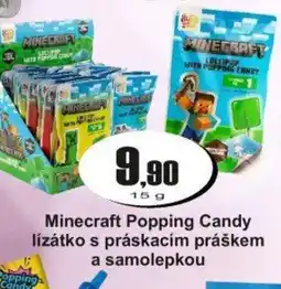 Adam Minecraft Popping Candy lízátko s práskacím práškem a samolepkou nabídka