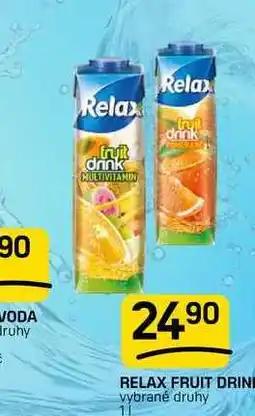 Flop RELAX FRUIT DRINK vybrané druhy nabídka