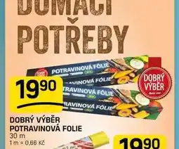 Flop DOBRÝ VÝBĚR POTRAVINOVÁ FOLIE 30 m nabídka