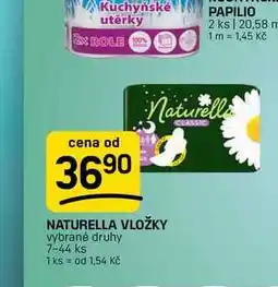 Flop NATURELLA VLOŽKY vybrané druhy 7-44 ks nabídka