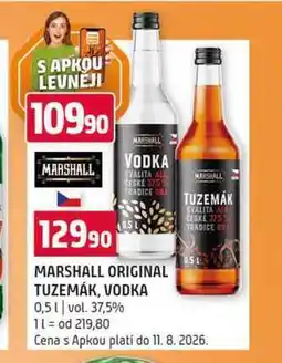 Terno MARSHALL ORIGINAL TUZEMÁK, VODKA 0,5l vol. 37,5% nabídka