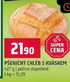 Terno PŠENIČNÝ CHLEB S KVÁSKEM 427 g pečivo dopečené nabídka