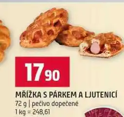 Terno MŘÍŽKA S PÁRKEM A LJUTENICÍ 72 g pečivo dopečené nabídka